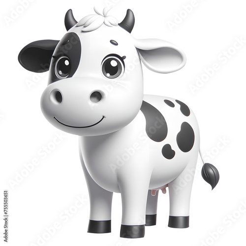 Cow cartoon isolated on white
