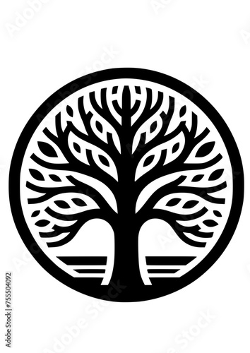 Tree Svg, Tree Emblem, Tree Silhouette, Tree of Life, Tree Clipart, Family Tree, Tree Cricut, Tree Cut file, Logo