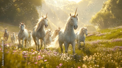 A herd of majestic unicorns...
