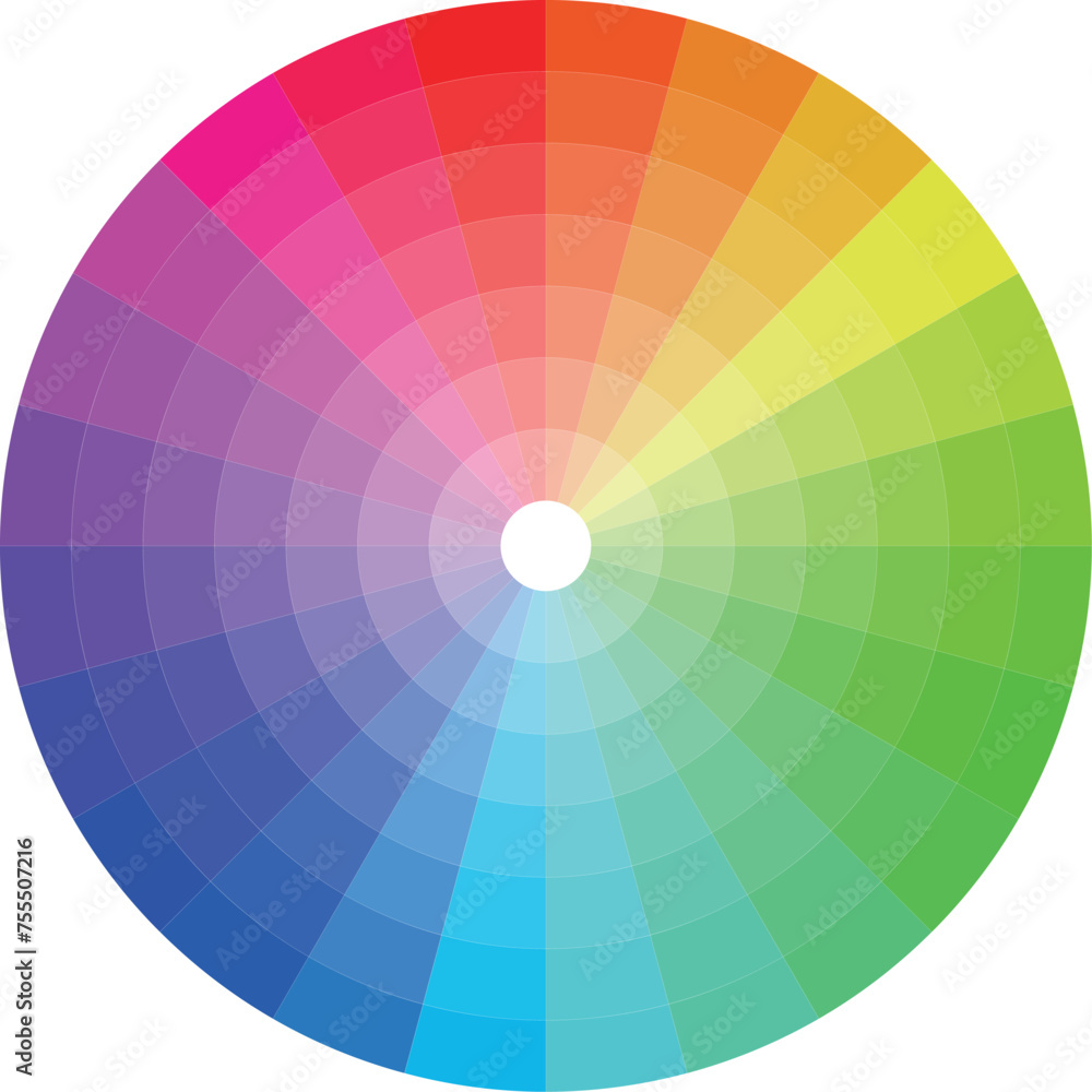 Obraz premium Color wheel circle. RGB color model. 