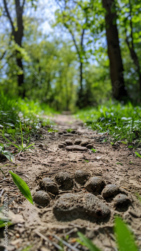 Bunny trail adventure a childs perspective  close-up  selective focus