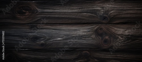 A dark wood background is overlaid with a solid black color, creating a stark contrast between the rich wood grain and the deep black hue.