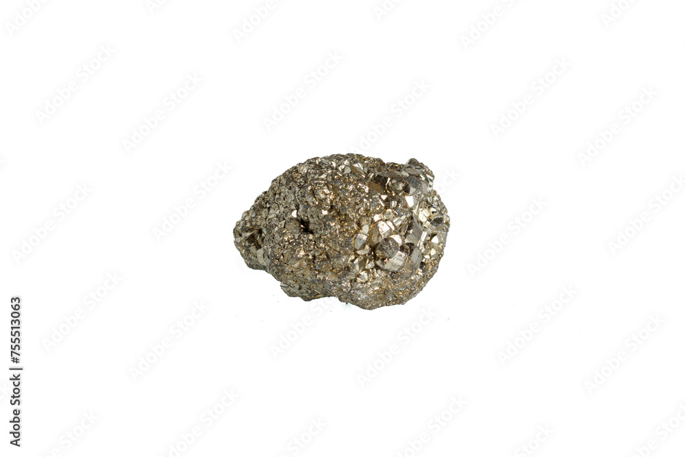 pyrite mineral stone macro on white background pyrite mineral stone macro on white background