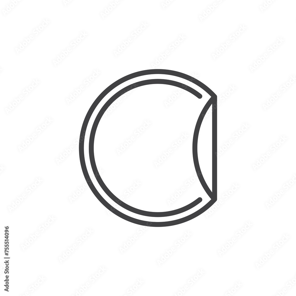 Round Label line icon Round Label line icon