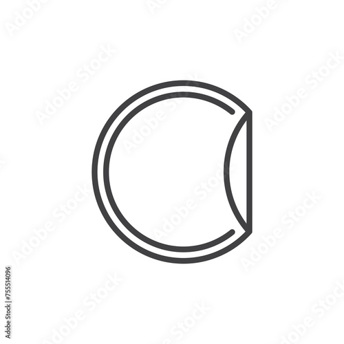 Round Label line icon