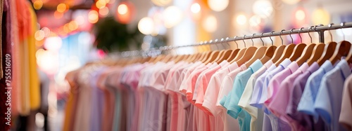 Sale clothes blurred background