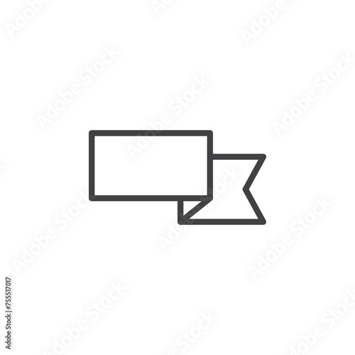 Ribbon Tag line icon.