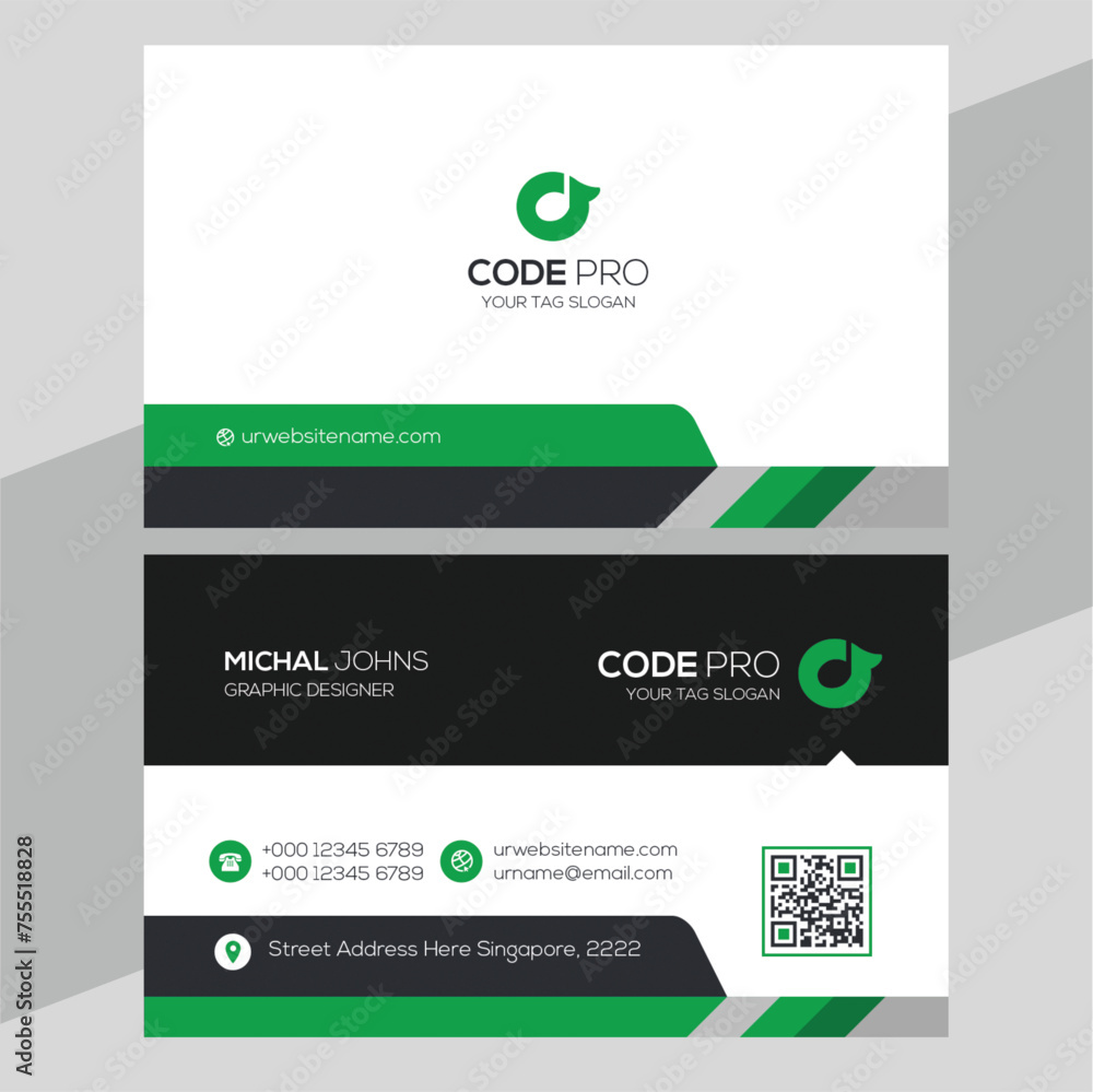Modern Unique Professional Business Card Design Template Modern Unique Professional Business Card Design Template