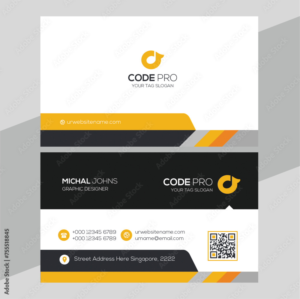 Modern Unique Professional Business Card Design Template Modern Unique Professional Business Card Design Template