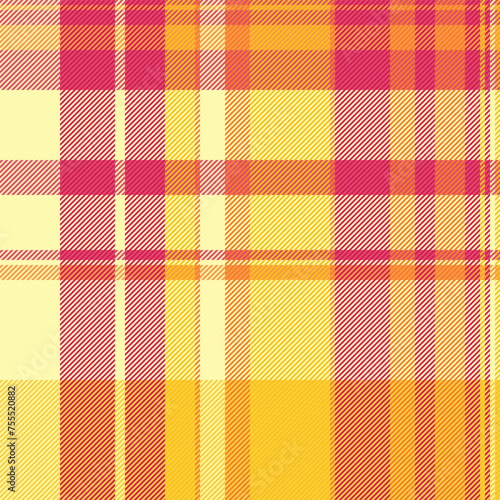 Plaid tartan pattern of vector check fabric with a texture seamless textile background.
