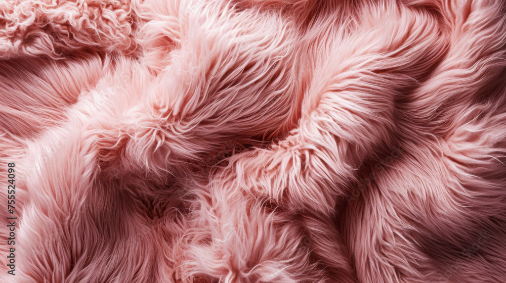 A plush pink fur texture, featuring soft fibers that create a luxurious and inviting surface. A plush pink fur texture, featuring soft fibers that create a luxurious and inviting surface.