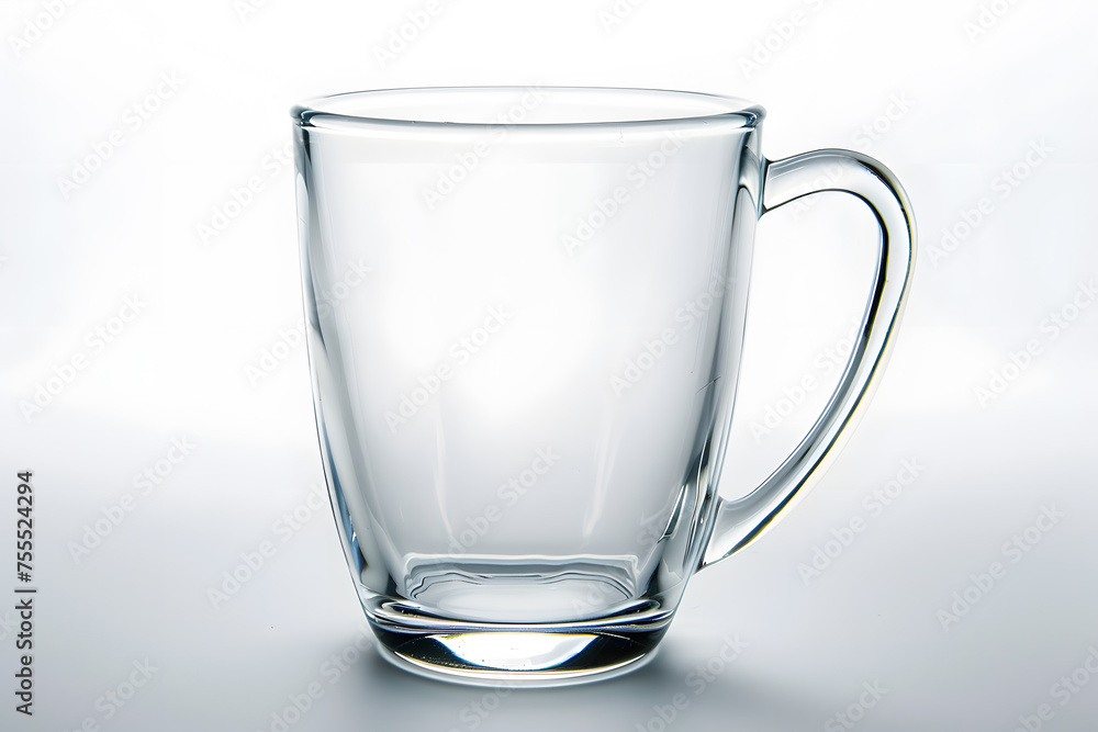 Clear glass cup isolated on white background Clear glass cup isolated on white background