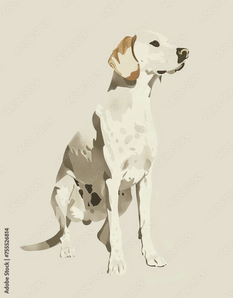 custom made wallpaper toronto digitalStylized Dalmatian Illustration Exuding Elegance and Poise - Generative AI