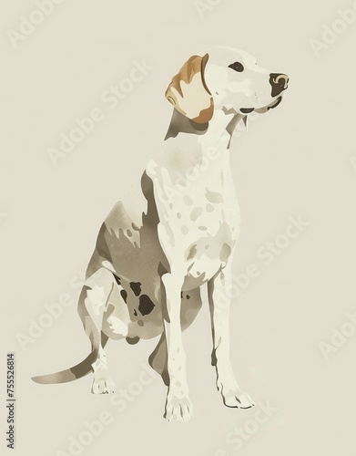 Wallpaper Mural Stylized Dalmatian Illustration Exuding Elegance and Poise - Generative AI Torontodigital.ca