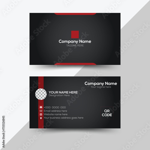 Double sided smart business card design, Corporate business card, Modern and creative visiting card. business card for business and personal use. print ready, QR codes, dual sided.