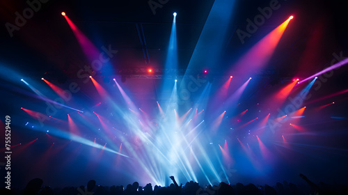 Concert lights creating dynamic patterns during a performance background
