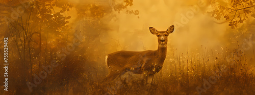 Serene Sojourn: The Deer in Twilight © Manuel