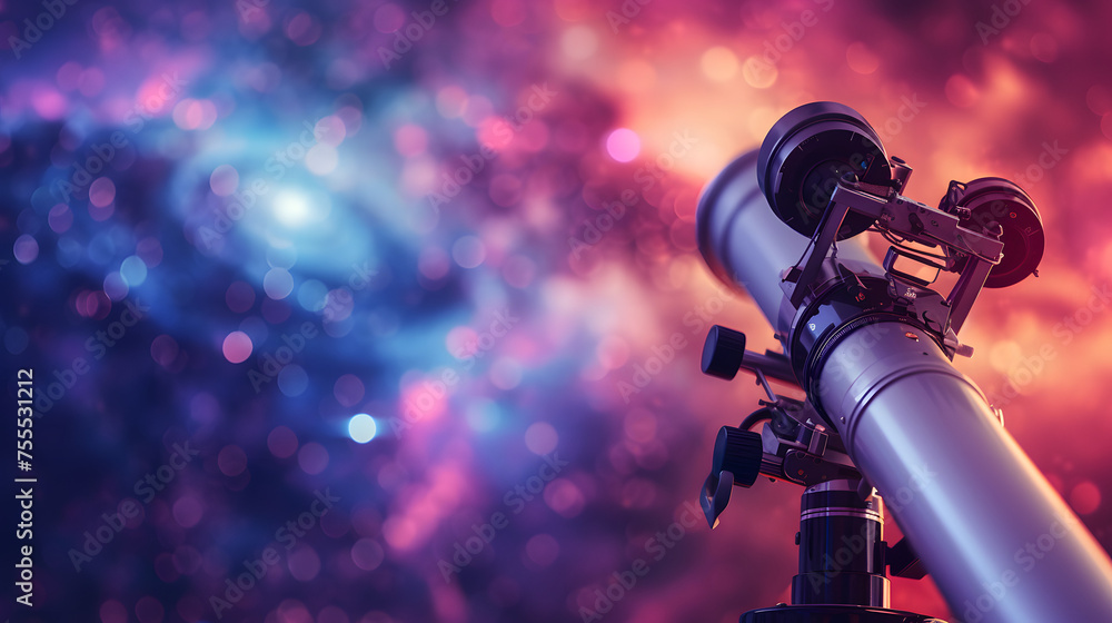 telescope pointed towards distant galaxies background telescope pointed towards distant galaxies background