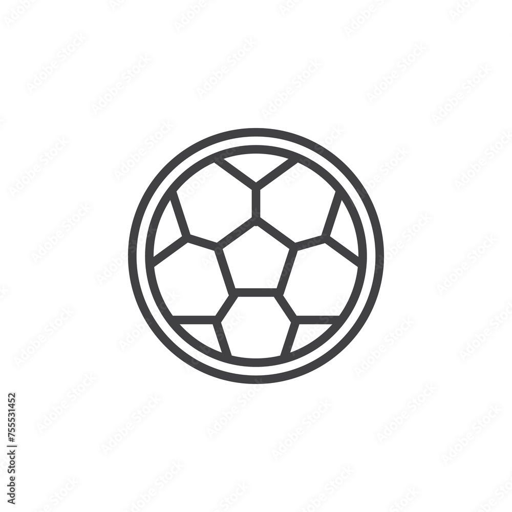Soccer Ball Sticker line icon Soccer Ball Sticker line icon