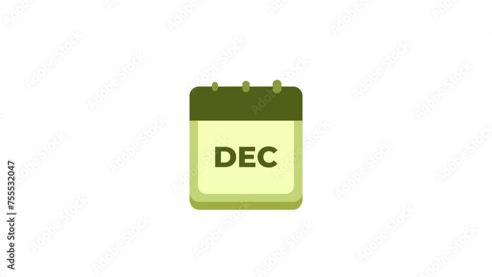 December Calender Animation December Calender Animation