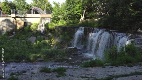 Waterfalls in national park Keila-Joa, Estonia. Summer days. TIme for vacation