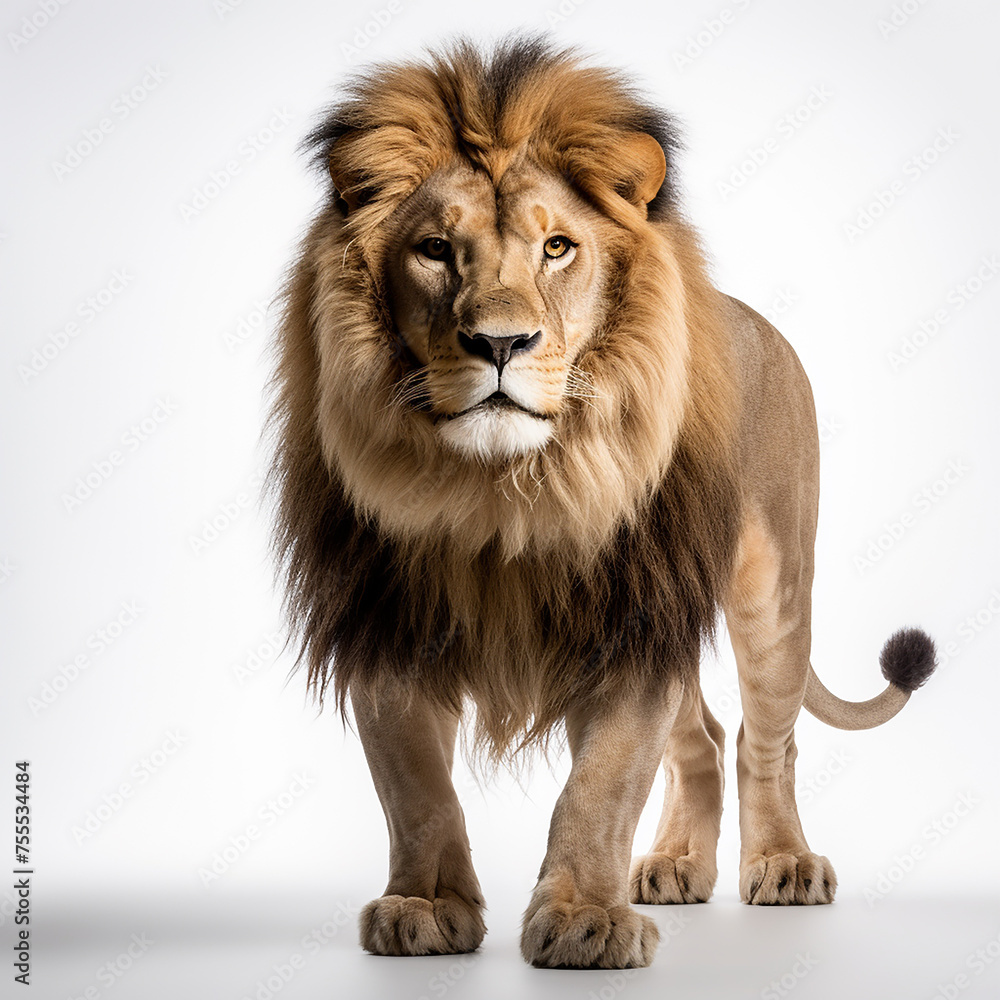 3d photo of lion made with generative ai