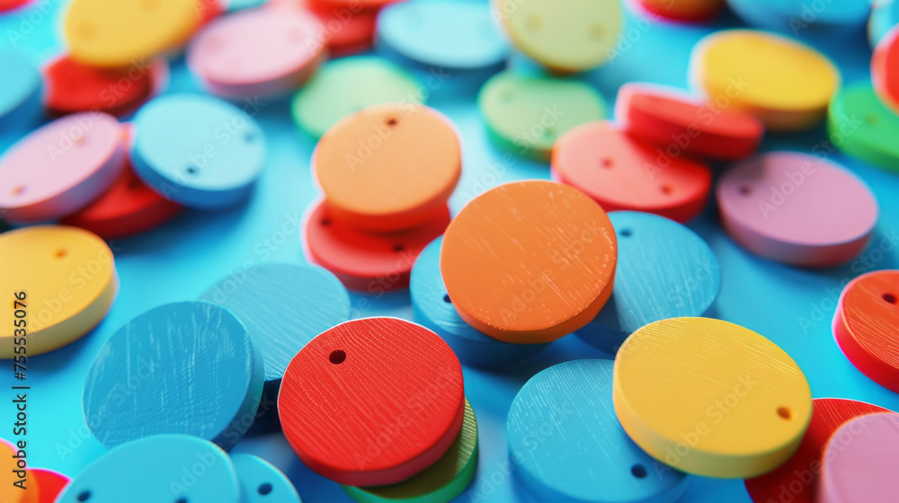 wooden colored round pieces beads background wooden colored round pieces beads background