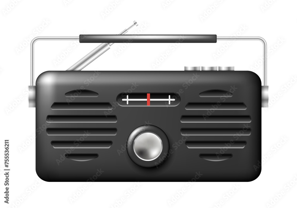 Retro radio icon set. Vector 3D radio. Clipart isolated on white background. Retro radio icon set. Vector 3D radio. Clipart isolated on white background.