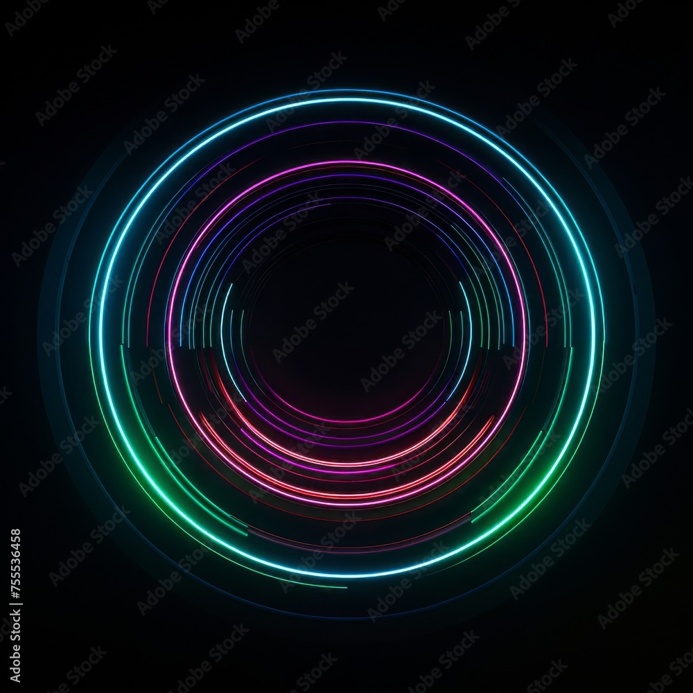 A neon line slicing through the darkness illuminating a futuristic dartboardtechnologysci fineon A neon line slicing through the darkness illuminating a futuristic dartboardtechnologysci fineon