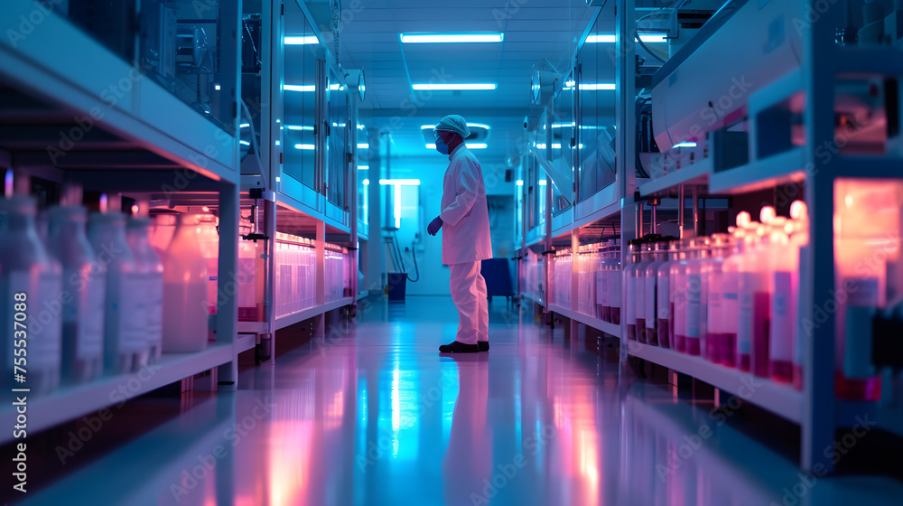 Feature a facility where advanced bioengineering and genetic modification take place