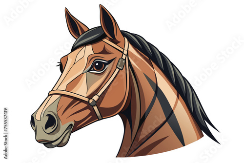 akhal-teke-horse-muzzle--correct-finished-lines--p .eps