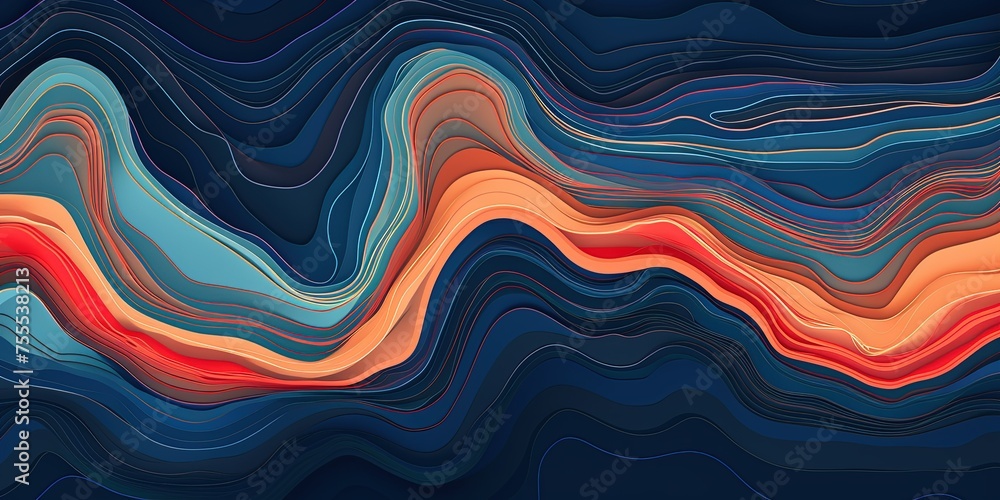 Obraz premium contour line like map geological abstract background. coastline.