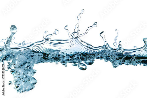 Clear Water Splash - Isolated on White Transparent Background 