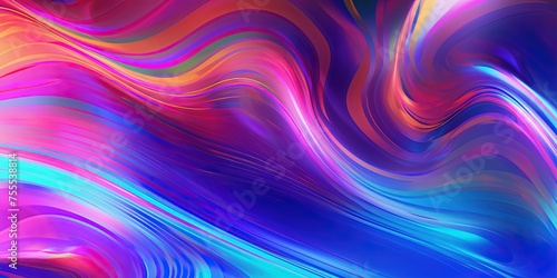 Holographic Neon Fluid Waves