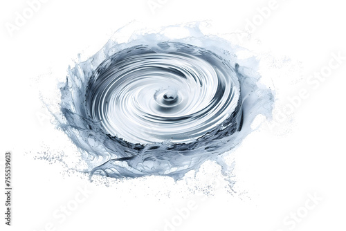 Abstract Swirl Watewr- Isolated on White Transparent Background 
 photo