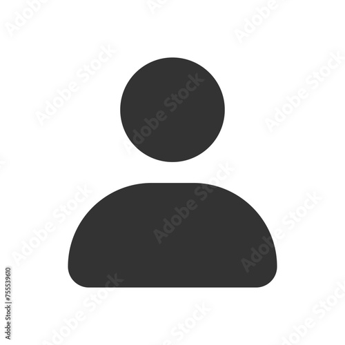 User glyph vector icon isolated User stock vector icon for web, mobile app and ui design