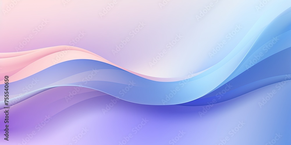 Fototapeta premium Grainy gradient background blue purple white abstract wave backdrop light banner pastel color gradient, noise texture retro poster design