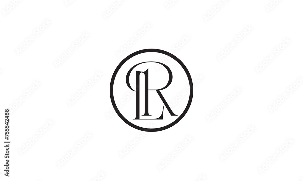 LR, RL, R , L Abstract Letters Logo Monogram