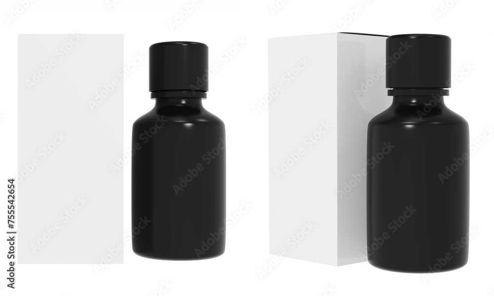 cosmetic bottle mockup isolated on white background. 3d illustration cosmetic bottle mockup isolated on white background. 3d illustration