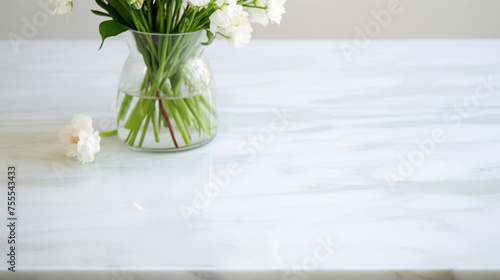 Marble Kitchen Counter with Modern D  cor