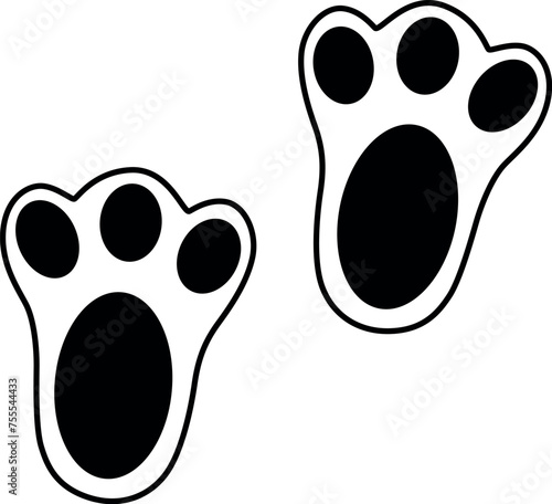 Bunny Feet SVG Cut File for Cricut and Silhouette, EPS ,Vector, PNG , JPEG, Zip Folder
