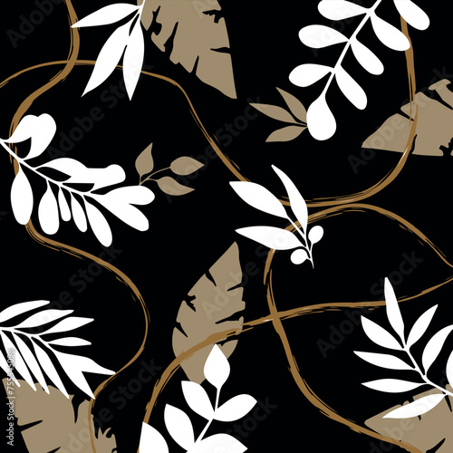 	
Abstract tropical pattern. Vector Illustration.	
