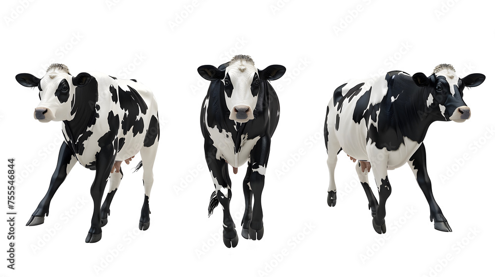Dairy cow on transparent background Dairy cow on transparent background
