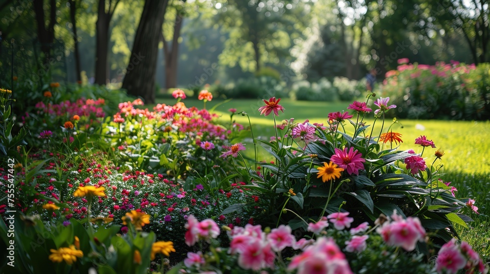 flowers in the park ai generative images flowers in the park ai generative images