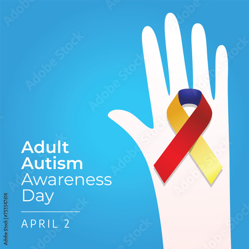 Adult Autism Awareness Day design template good for celebration usage. autism awareness design template. vector eps 10.