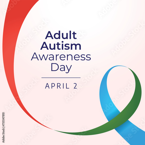 Adult Autism Awareness Day design template good for celebration usage. autism awareness design template. vector eps 10.