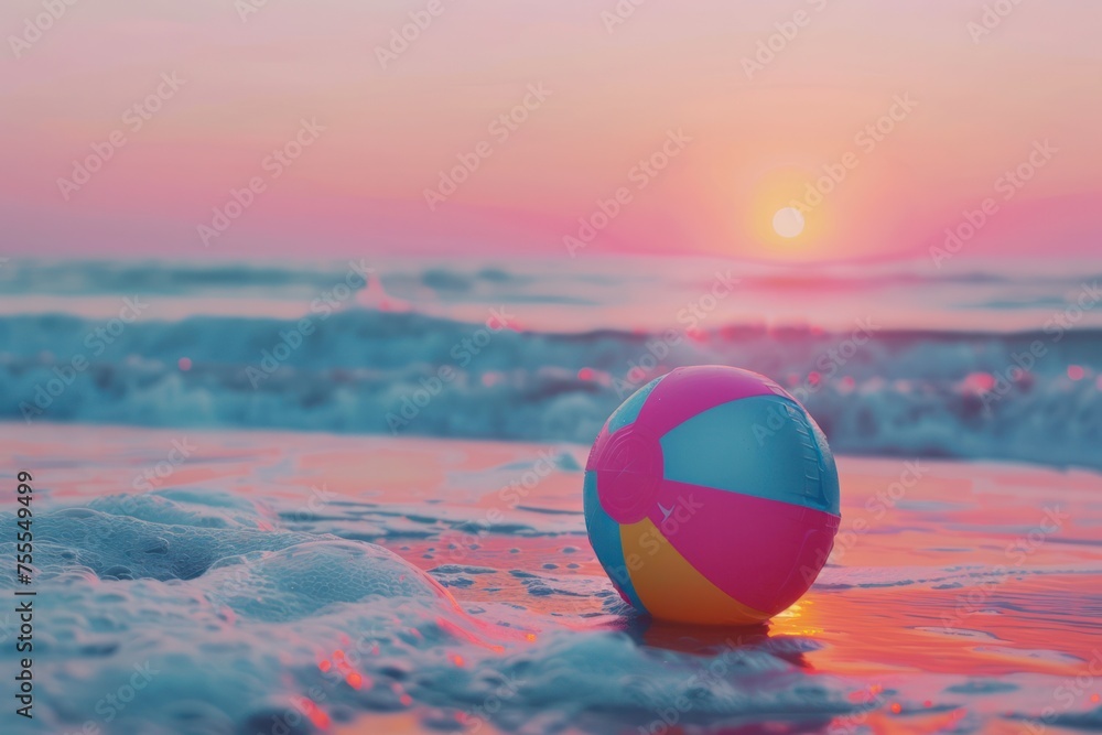 Beach ball. Summer and vacations concept 
