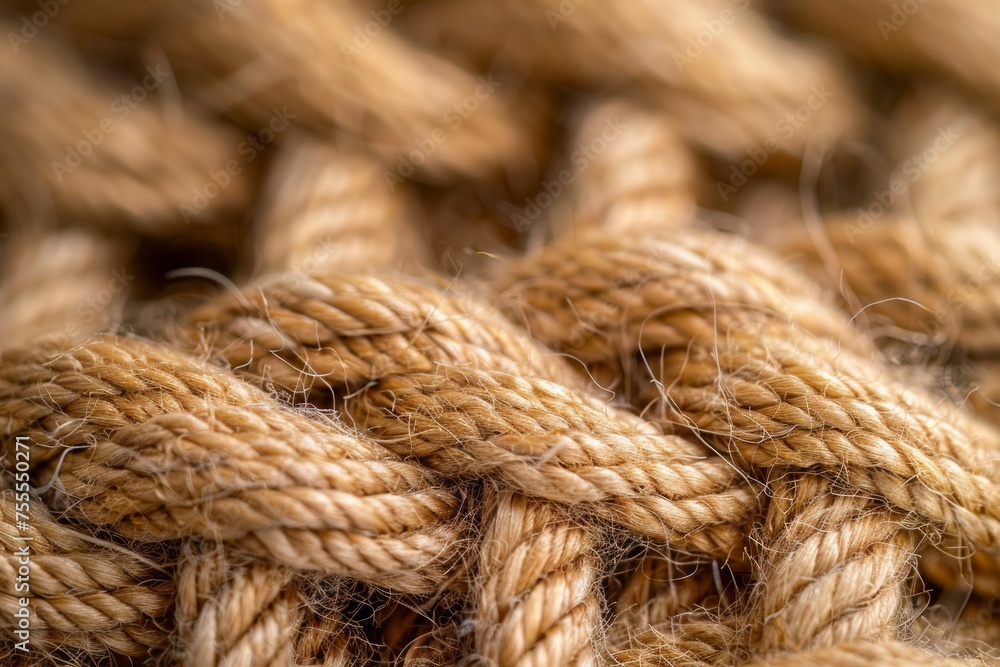Macro image of woven fabric, highlighting the threads and fibers for a cozy and tactile textile background, AI Generative Macro image of woven fabric, highlighting the threads and fibers for a cozy and tactile textile background, AI Generative