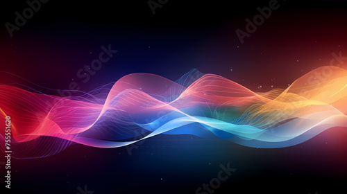 Colorful abstract wavy lines