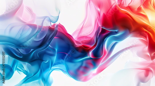 Abstract liquid shapes forming a futuristic banner on white background White backdrop for name card, Minimal digital future technology concept, futuristic graphic design element. Suit for cover header
